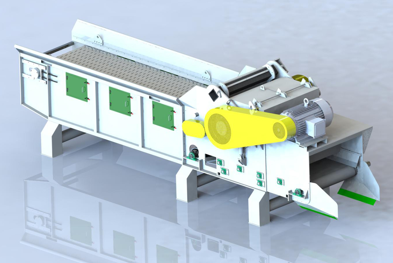 XPJ1250/XPJ1400 biomassa vedkross med kedje- eller bandtransportör